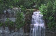 Cliff;Rock-Face;Sheer;Steep;Waterfall;Stream;Water;Flowing;Pouring;Cool;Wet;Flow